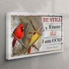 Psalm 4610 Be Still And Know That I Am God Canvas Wall Art – Cardinal Couple – Christian Wall Art Canvas