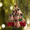 Pug-Christmas House Two Sided Christmas Plastic Hanging Ornament Dog Memorial Gift