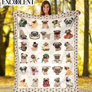 Pug Fleece Throw Blanket – Pendleton Sherpa&hellip;