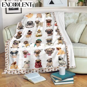 Pug Fleece Throw Blanket – Pendleton Sherpa&hellip;