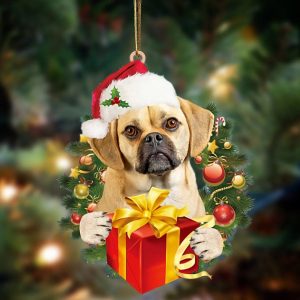 Puggle Dogs Give Gifts Hanging Christmas Plastic&hellip;