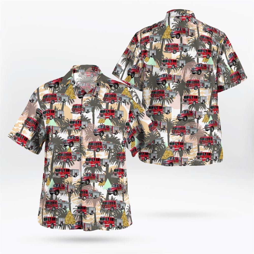 Rensselaer City, Rensselaer County, New York, Rensselaer Fire Department Hawaiian Shirt – Gifts For Firefighters In Rensselaer City, NY