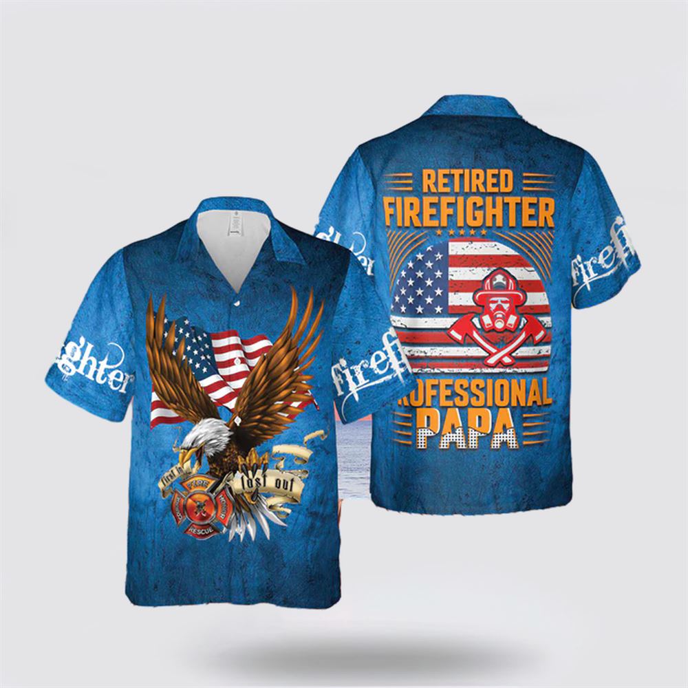 Retired Firefighter Professional Papa Hawaiian Shirt – Gifts For Christians