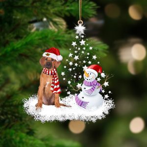 Rhodesian Ridgeback-Star Tree Hanging Christmas Plastic Hanging&hellip;