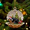 Rottweiler-In Christmas Pocket Two Sides Christmas Plastic Hanging Ornament