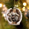 Rottweiler Lovely Tree Gift For Rottweiler Lover Gift For Rottie Mom Christmas Plastic Hanging Ornament