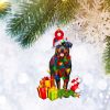 Siamese Cat Christmas Wreath Ornament Flat 2d, Pet Cat Lover Gifts, Christmas Tree Ornament, Home Decor Plastic Ornament