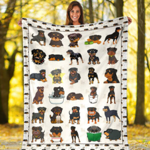 Rottweiler Fleece Throw Blanket – Pendleton Sherpa&hellip;