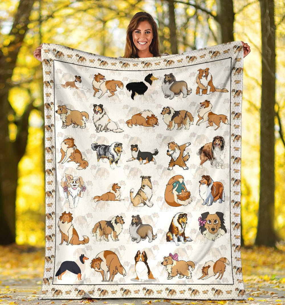 Rough Collie Fleece Throw Blanket – Pendleton Sherpa Fleece Blanket – Gifts For Dog Lover