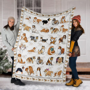 Rough Collie Fleece Throw Blanket - Pendleton Sherpa Fleece Blanket - Gifts For Dog Lover