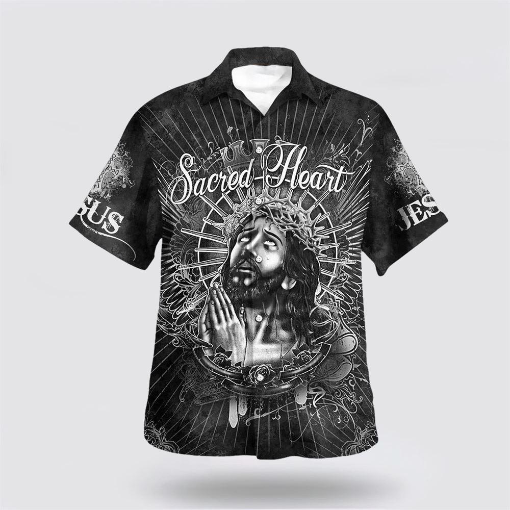 Sacred Heart Jesus Christ Pray Hawaiian Shirts – Gifts For Christian Families Sacred Heart Jesus Christ Pray Hawaiian Shirts – Gifts For Christian Families