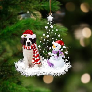 Saint Bernard-Star Tree Hanging Christmas Plastic Hanging&hellip;
