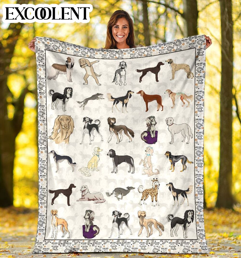 Saluki Fleece Throw Blanket – Pendleton Sherpa Fleece Blanket – Gifts For Dog Lover