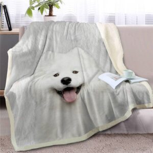 Samoyed Face Fleece Throw Blanket – Pendleton&hellip;