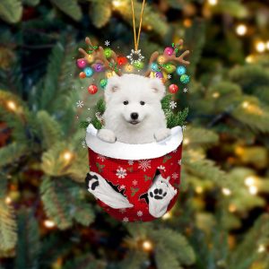 Samoyed In Snow Pocket Christmas Ornament –&hellip;