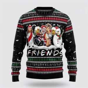 Santa Claus Jesus Friend Ugly Christmas Sweater&hellip;
