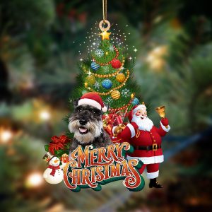 Schnauzer-Christmas Tree&Dog Hanging Christmas Plastic Hanging Ornament&hellip;