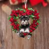 Schnauzer-Christmas Tree&Dog Hanging Christmas Plastic Hanging Ornament Xmas Decoration