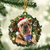 Scottish Terrier-Green Truck Hanging Christmas Plastic Hanging Ornament Xmas Decoration
