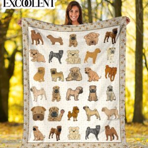 Shar Pei Fleece Throw Blanket – Pendleton&hellip;