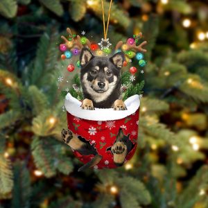 Shiba Inu In Snow Pocket Christmas Ornament&hellip;