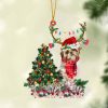 Shih Tzu-Sit On The Moon-Two Sided Christmas Plastic Hanging Ornament Gifts For Dog Lovers