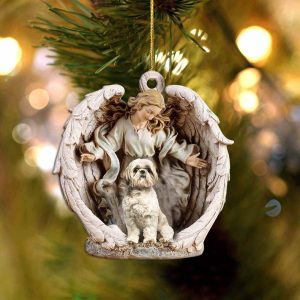 Shih Tzu Angel Hug Winter Love Two&hellip;