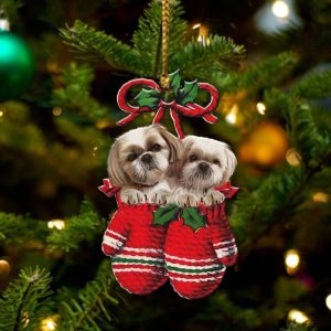 Shih Tzu Inside Your Gloves Christmas Holiday-Two&hellip;