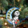 Shih Tzu Xmas Bandana Hanging Christmas Plastic Hanging Ornament Xmas Decoration
