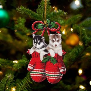 Siberian Husky Inside Your Gloves Christmas Holiday-Two&hellip;