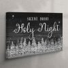 Silent Night Holy Night All Is Calm All Is Bright Christmas Canvas Wall Art – Christian Wall Art Canvas