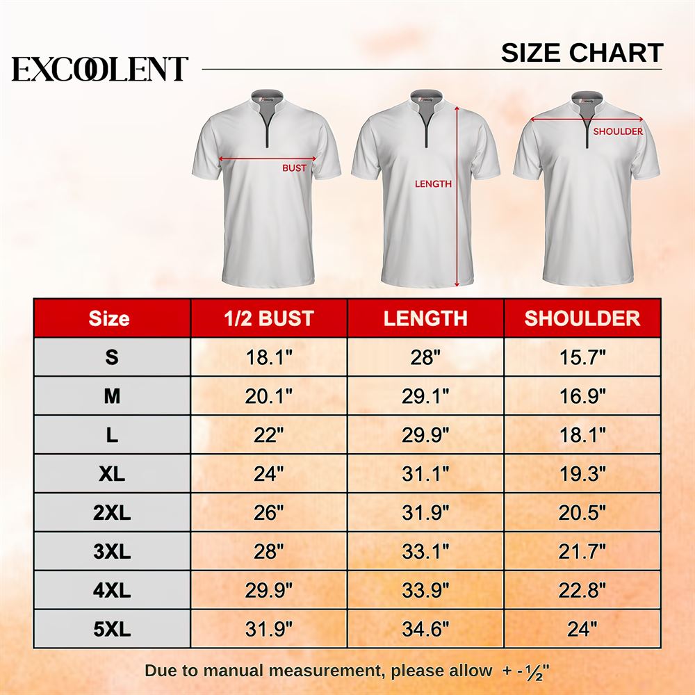 Size Chart Bowling Jersey