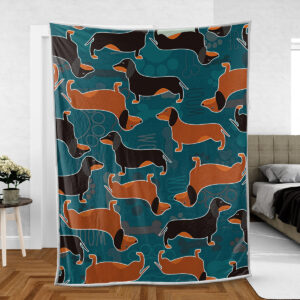 Sleepwish Dachshund Weiner Fleece Throw Blanket –&hellip;