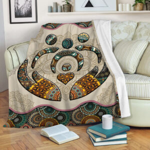 Social Worker Vintage Mandala Symbol Fleece Throw&hellip;