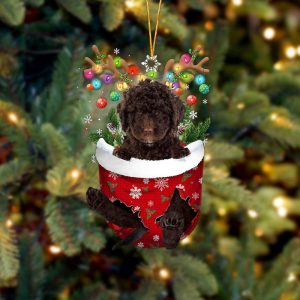 Spanish Water Dog In Snow Pocket Christmas&hellip;
