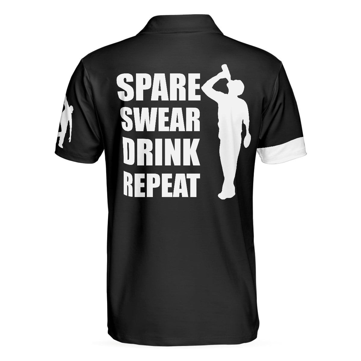 Spear Swear Drink Repeat Men Polo Shirt – Bowling Men Polo Shirt – Gifts To Get For Your Dad – Father’s Day Shirt