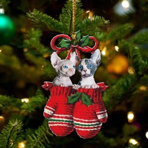 Sphynx Inside Your Gloves Christmas Holiday-Two Sided&hellip;