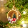 Sphynx Inside Your Gloves Christmas Holiday-Two Sided Christmas Plastic Hanging Ornament