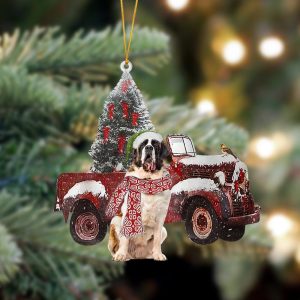 St Bernard-Christmas Truck Two Sided Christmas Plastic&hellip;
