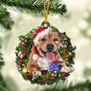 Staffordshire Bull Terrier And Christmas Gift For&hellip;