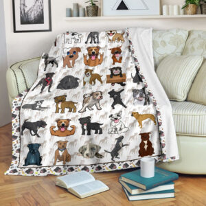 Staffordshire Bull Terrier Fleece Throw Blanket –&hellip;
