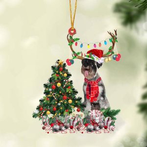 Standard Schnauzer-Christmas Tree Gift Hanging Christmas Plastic&hellip;