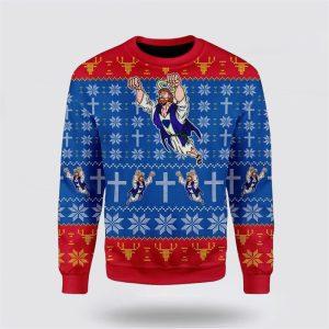 Super Jesus Ugly Christmas Sweater For Men&hellip;