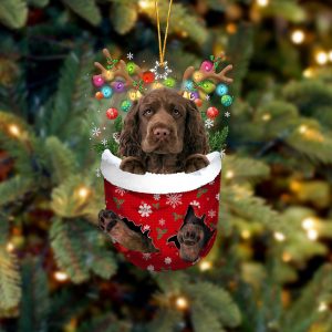 Sussex Spaniel In Snow Pocket Christmas Ornament&hellip;