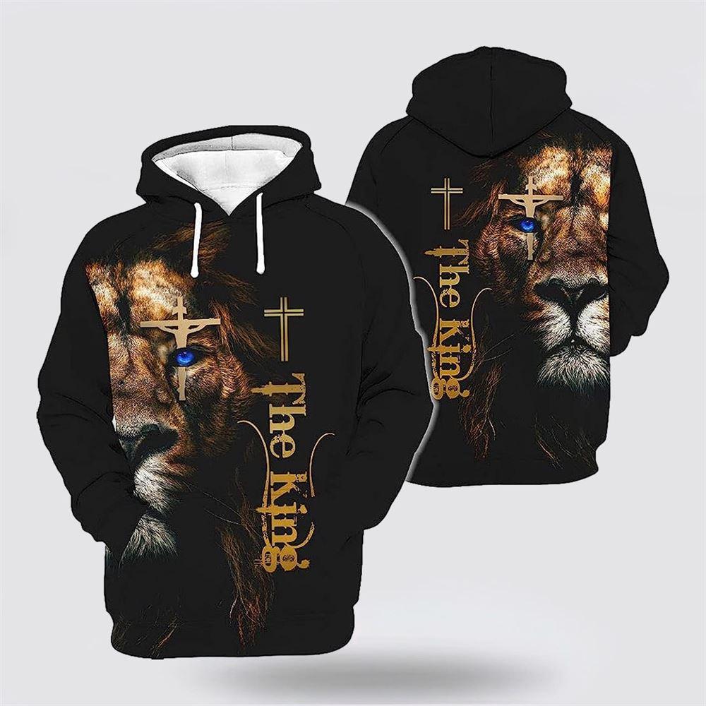 The King Lion Cross All Over Print 3D Hoodie – Gifts For Christians