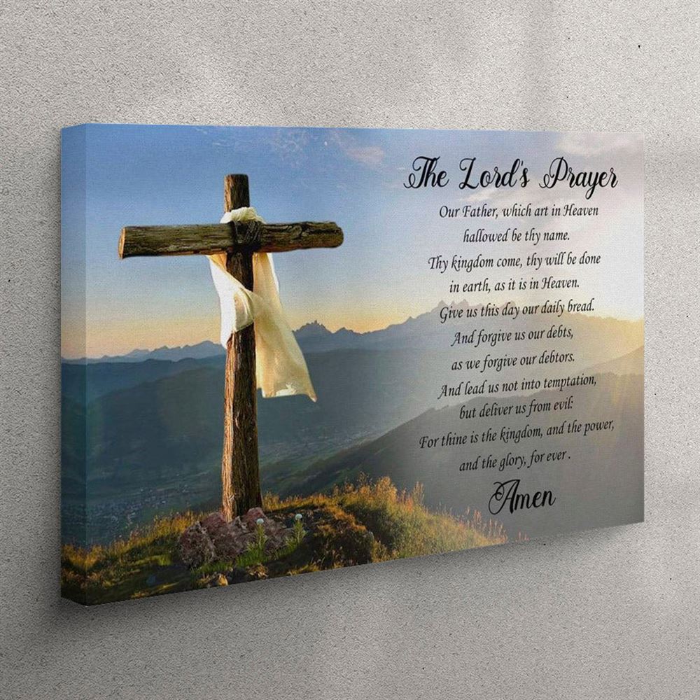 The Lord’s Prayer Canvas Print – Christian Canvas Wall Art – Christian Wall Art Canvas