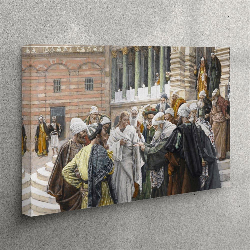 The Tribute Money Canvas Art – Christian Wall Art Decor