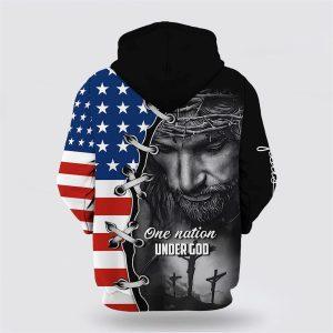 Three Crosses One Nation Under God Jesus Wreath American Flag All Over Print 3D Hoodie Gifts For Christians 2 iijjlb.jpg