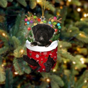 Tibetan Terrier In Snow Pocket Christmas Ornament&hellip;