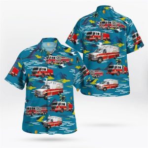 Ticonderoga, NY, Ticonderoga Fire Department Hawaiian Shirt&hellip;